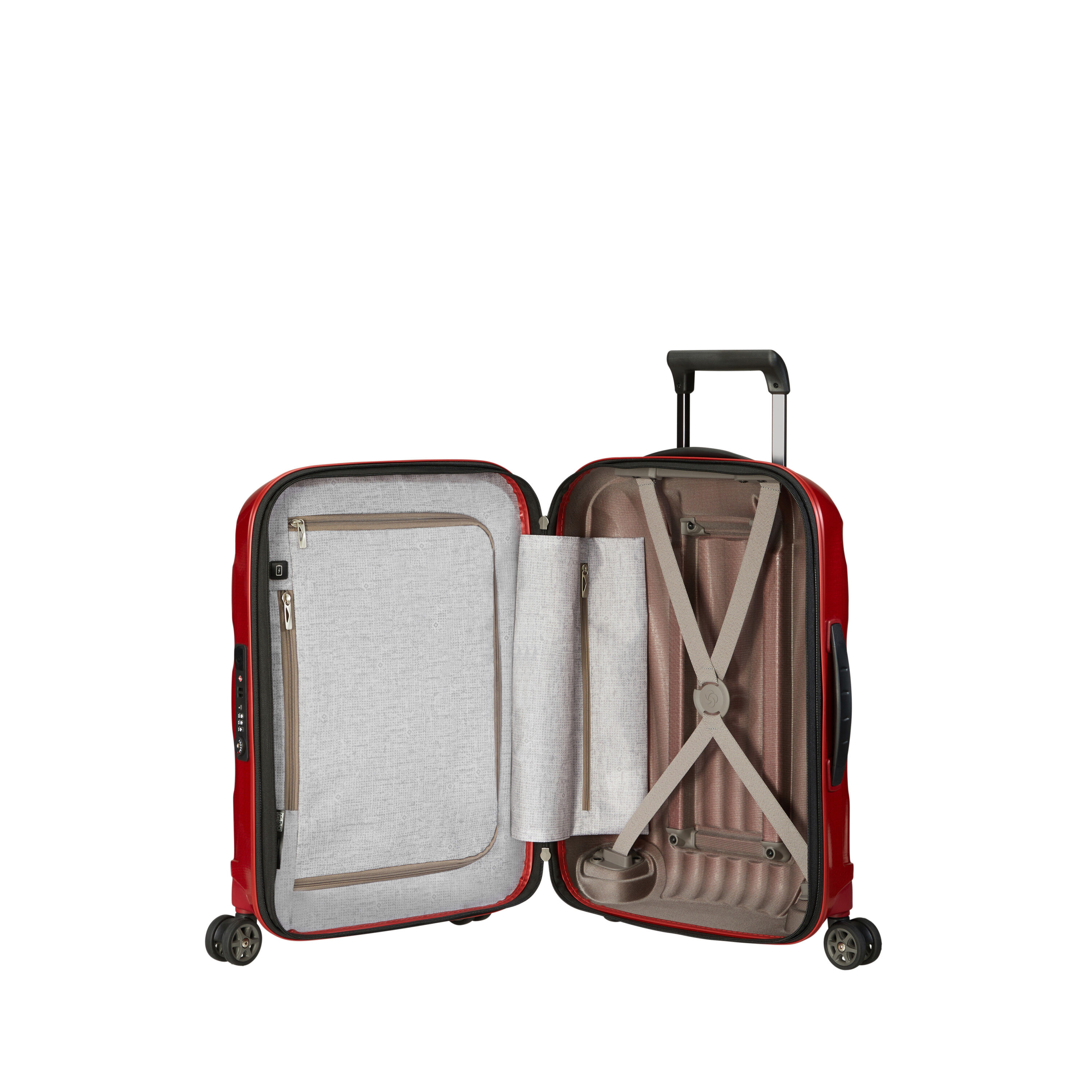 C-Lite Carry-On Spinner in the color Chili Red.