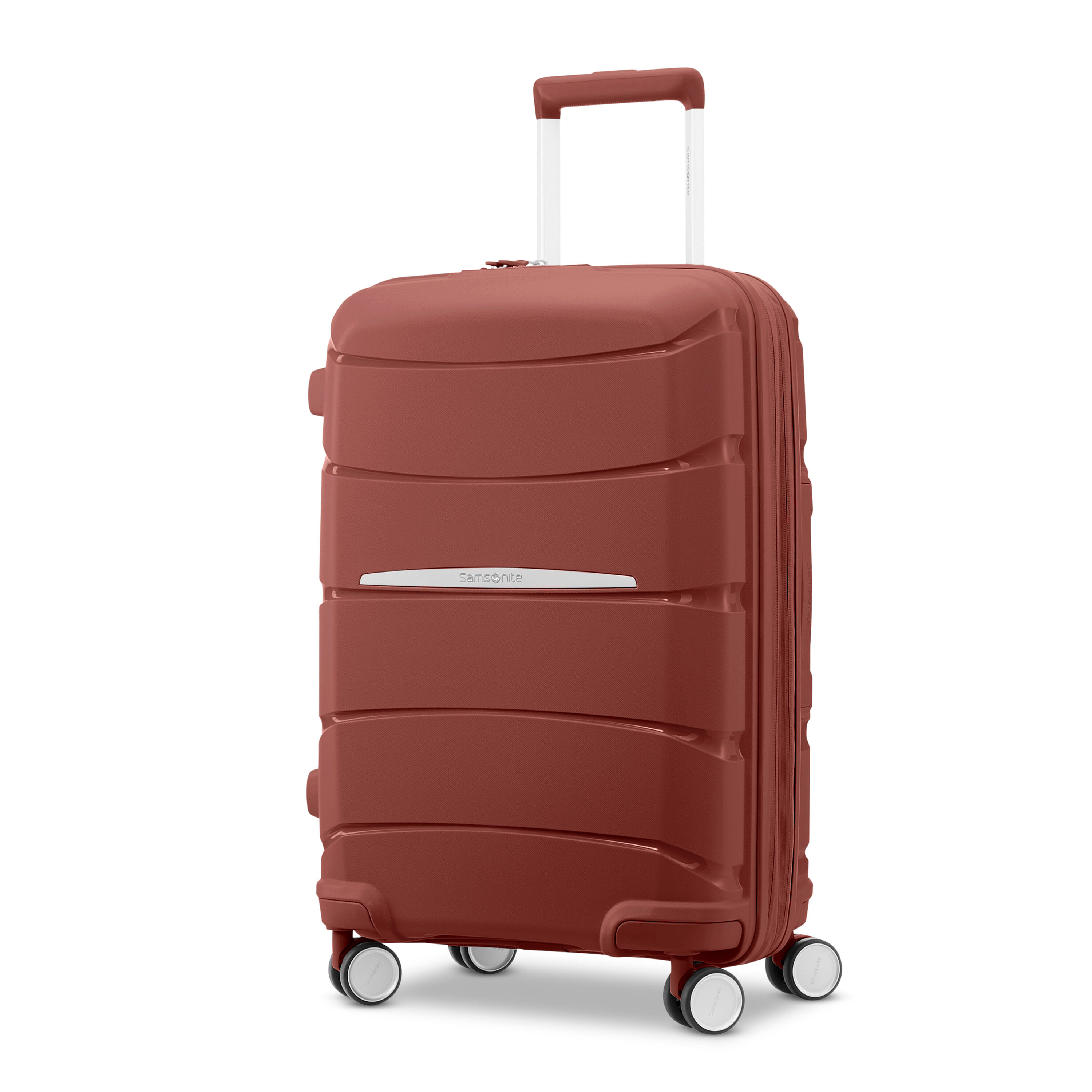 Outline Pro Carry-On Spinner in the color Mars Red.
