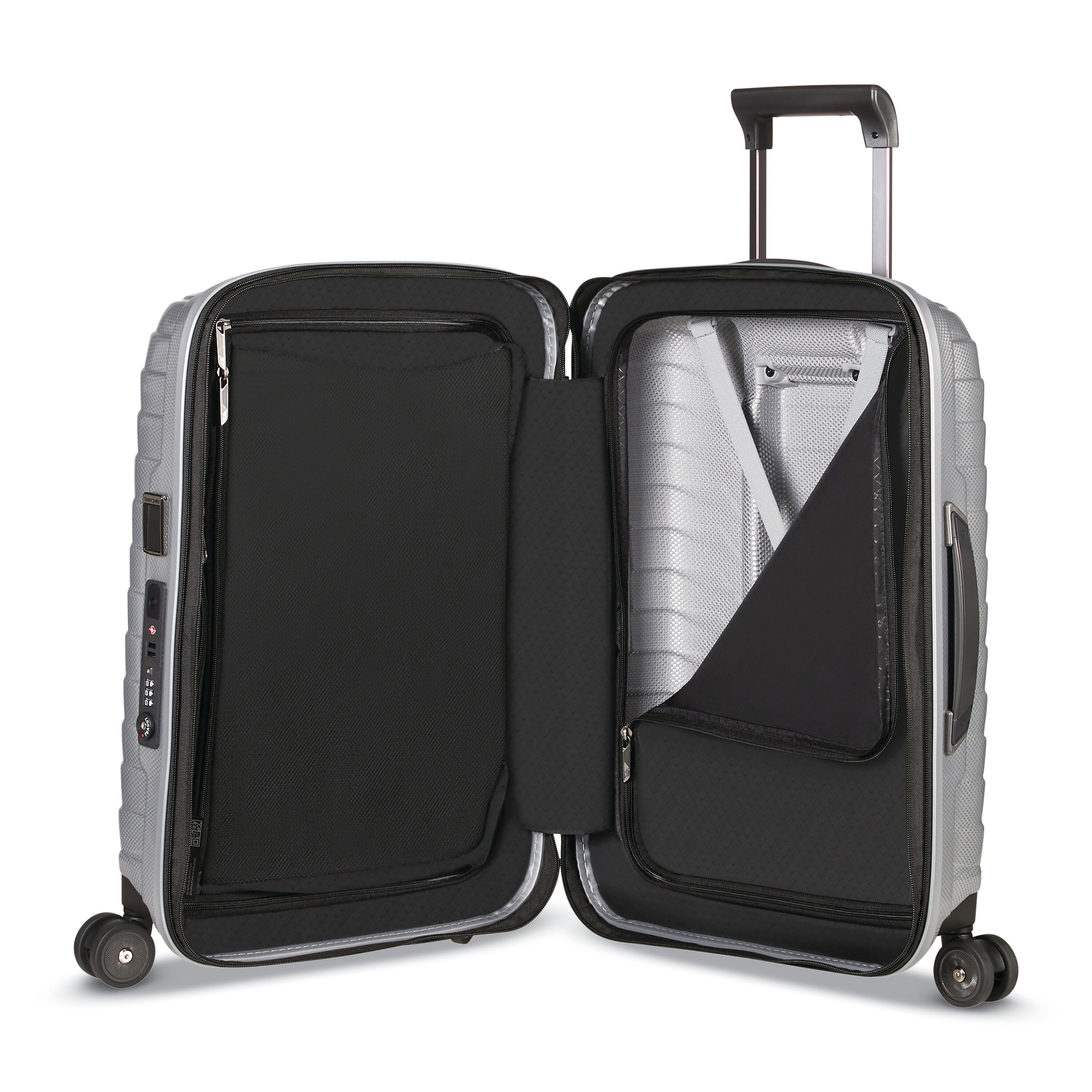 Proxis Global Carry-On Spinner in the color Silver.