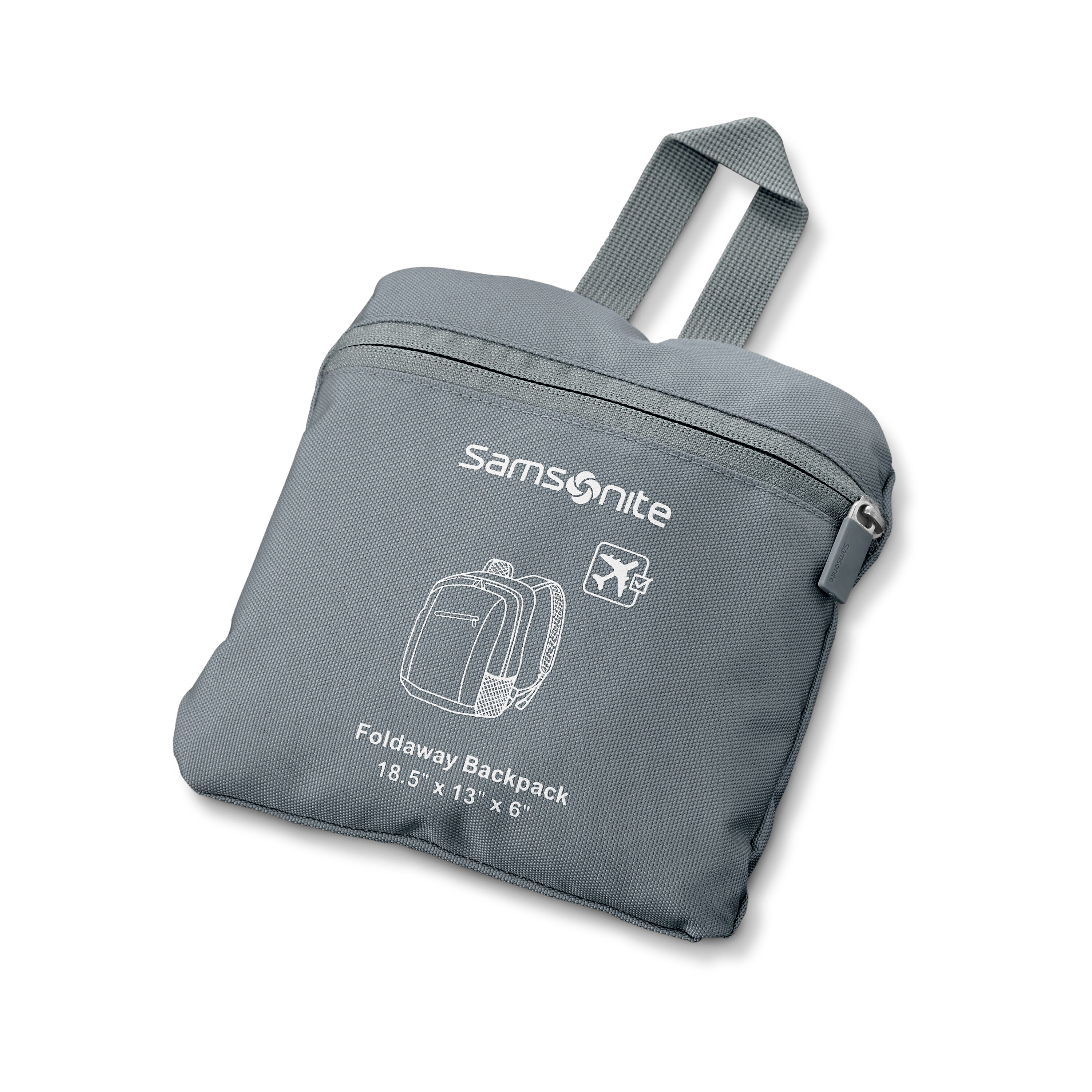 Foldaway Backpack in the color Slate Blue.