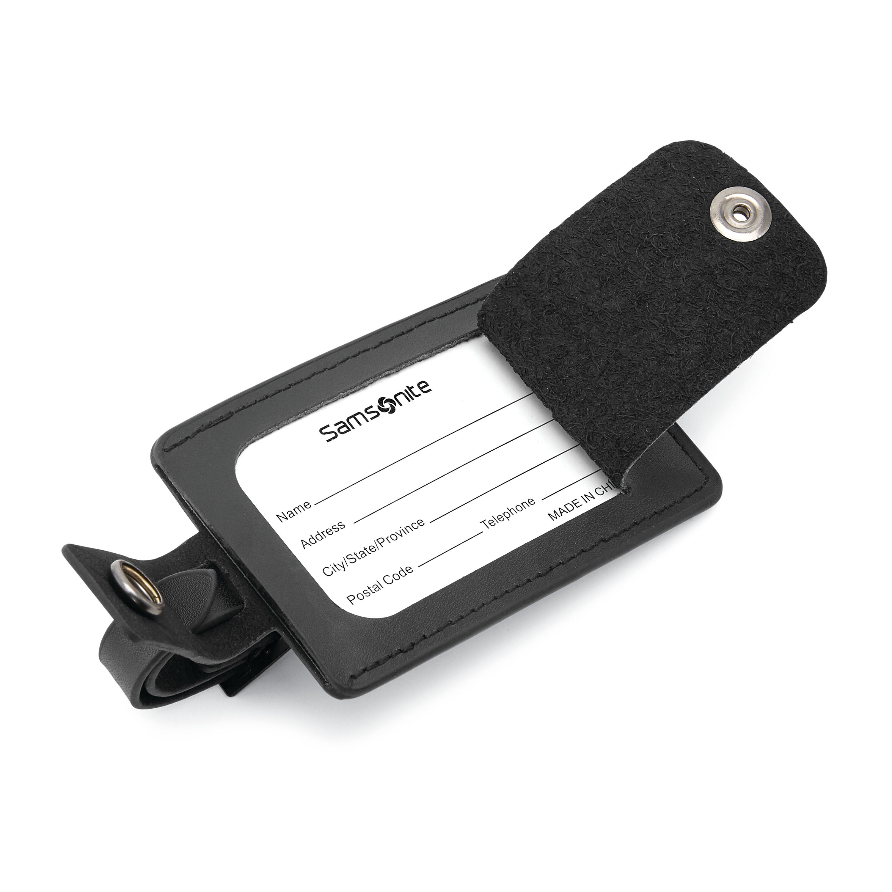 Leather ID Tags (Set of 2) in the color Black.
