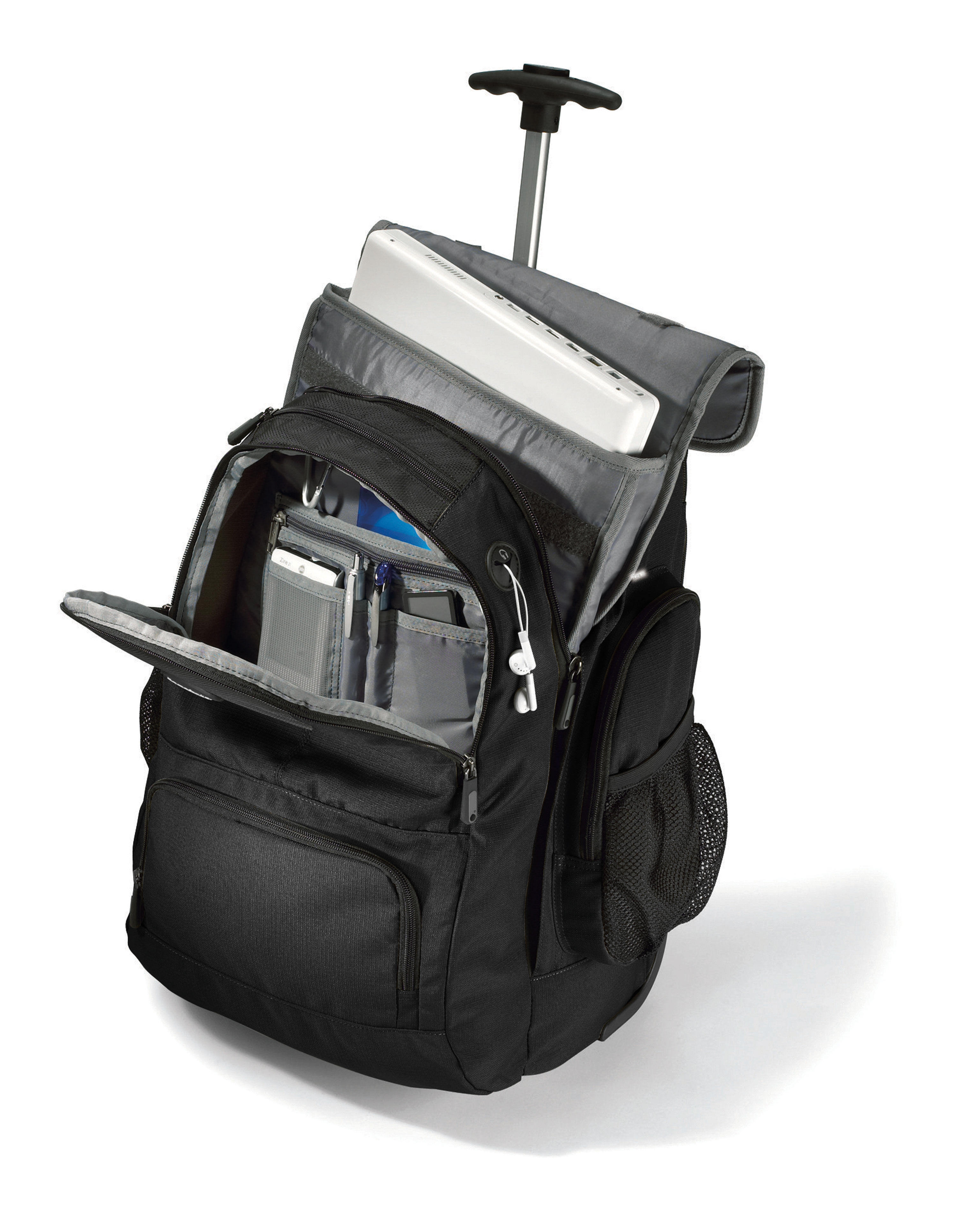 Wheeled Computer Backpack in the color Charcoal/Black.