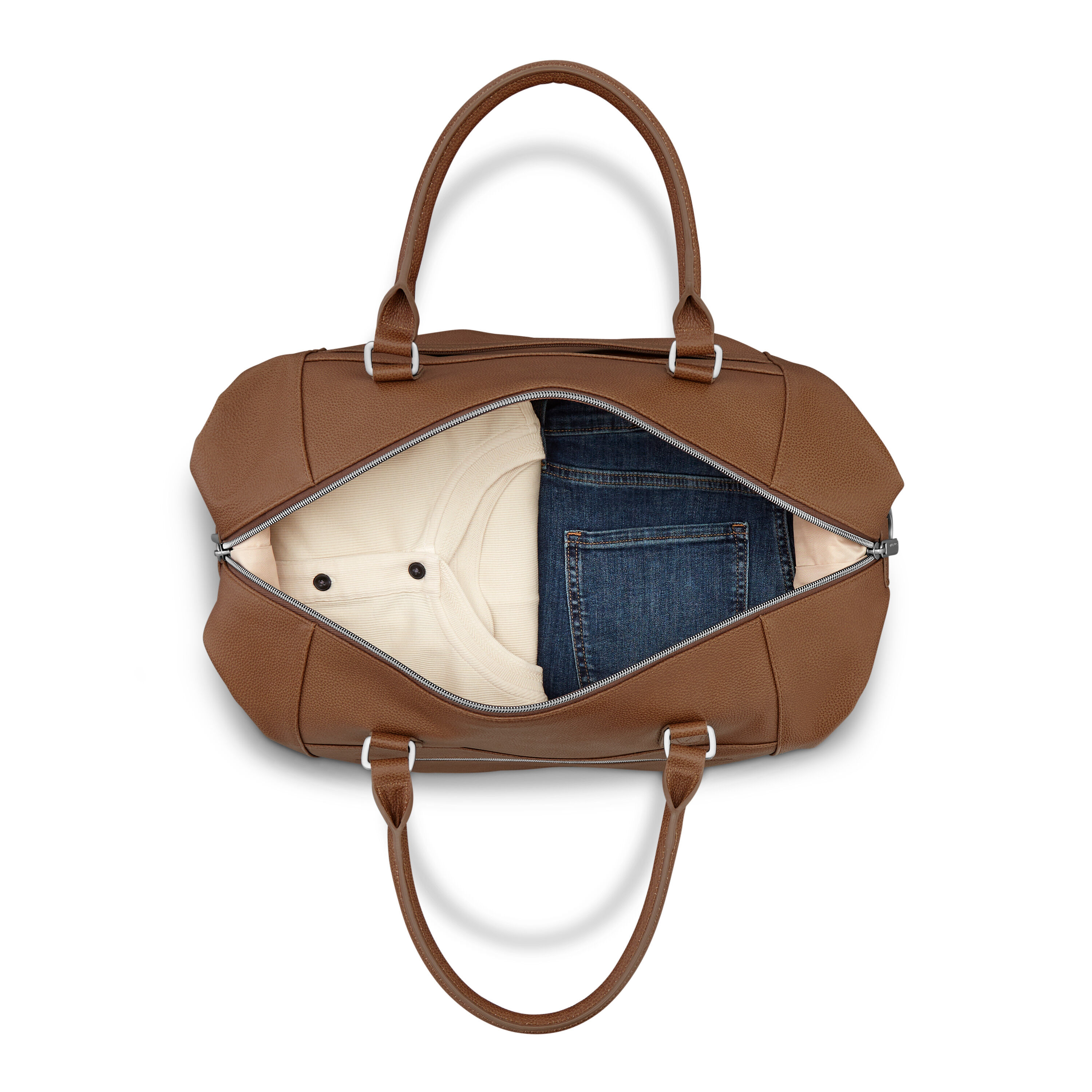 Classic Leather Weekender in the color Cognac.