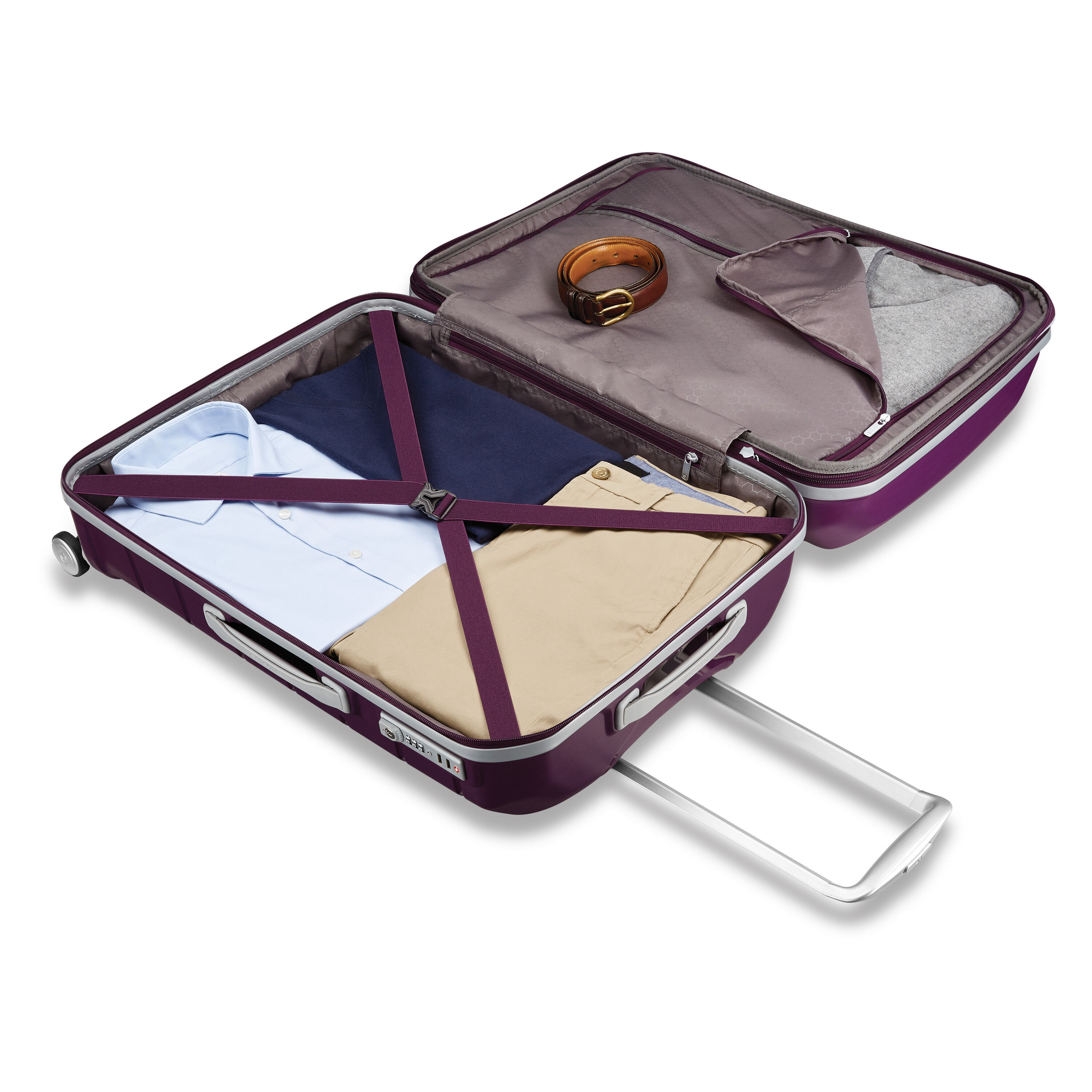 Freeform Carry-On Spinner in the color Amethyst Purple.