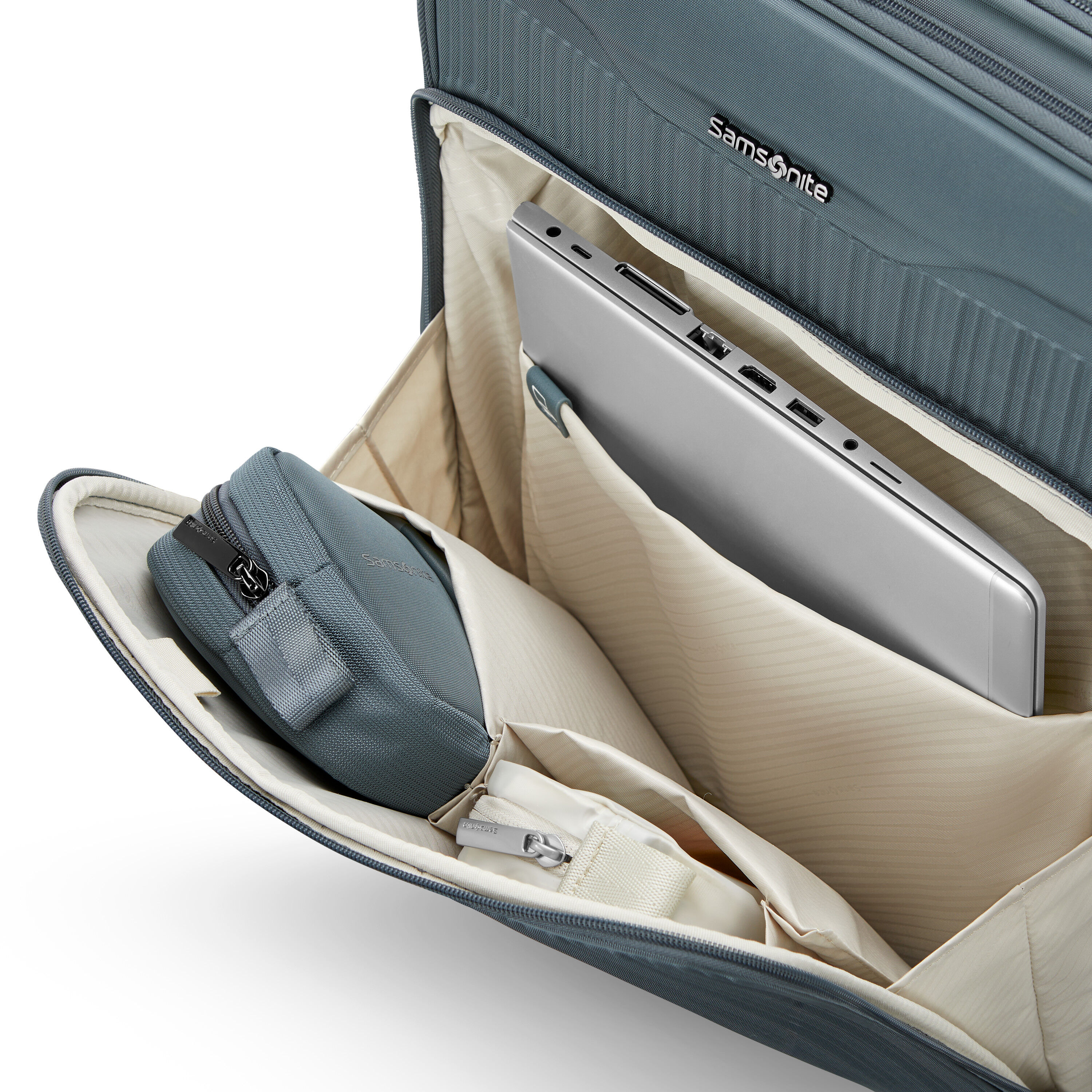 Silhouette 18 Softside Carry-On Spinner in the color Slate Blue. image number 6
