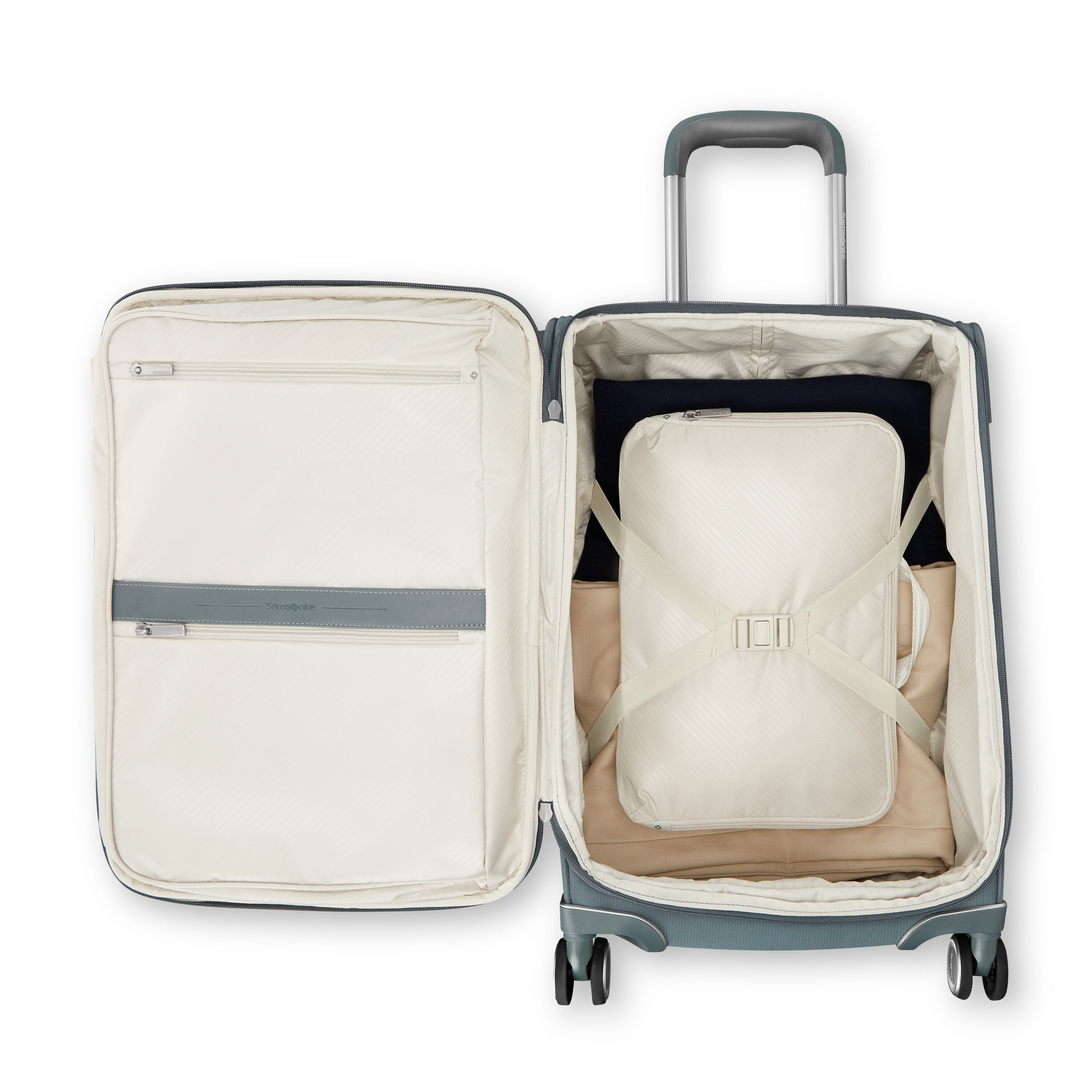 Silhouette 18 Softside Carry-On Spinner in the color Slate Blue. image number 1