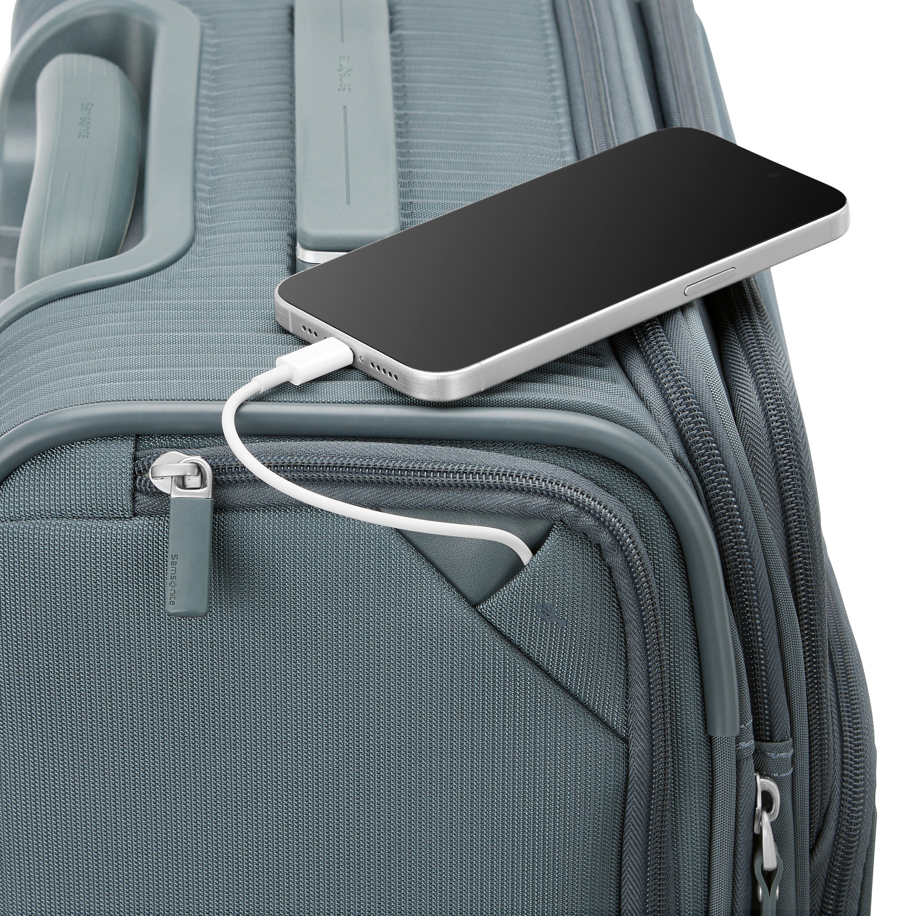 Silhouette 18 Softside Carry-On Spinner in the color Slate Blue. image number 4