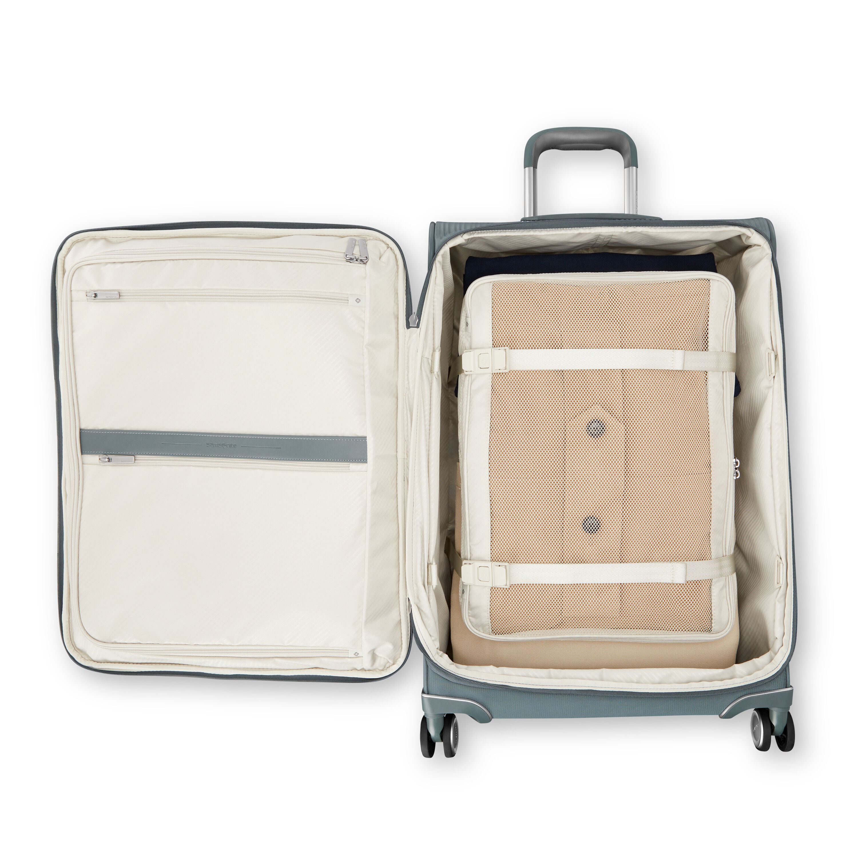 Silhouette 18 Softside Large Spinner in the color Slate Blue.